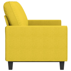 Sofa 3-osobowa, jasnożółta, 180 cm, tapicerowana tkaniną