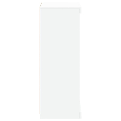 Szafka z oświetleniem LED, biała, 41x37x100 cm