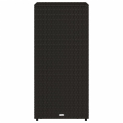 Szafka ogrodowa, czarna, 50x55x115 cm, polirattan