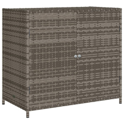 Szafka ogrodowa, szara, 83x45x76 cm, polirattan