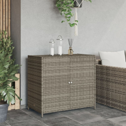Szafka ogrodowa, szara, 83x45x76 cm, polirattan