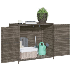 Szafka ogrodowa, szara, 83x45x76 cm, polirattan