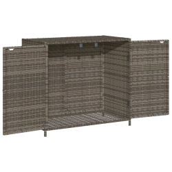 Szafka ogrodowa, szara, 83x45x76 cm, polirattan