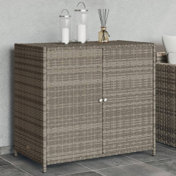 Szafka ogrodowa, szara, 83x45x76 cm, polirattan