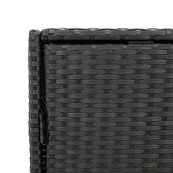Szafka ogrodowa, czarna, 55x59x80 cm, polirattan