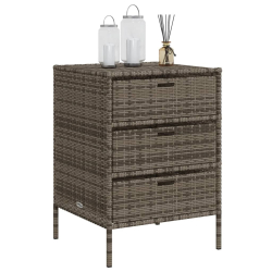 Szafka ogrodowa, szara, 55x59x80 cm, polirattan