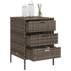 Szafka ogrodowa, szara, 55x59x80 cm, polirattan