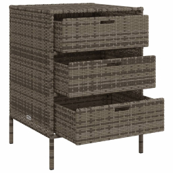 Szafka ogrodowa, szara, 55x59x80 cm, polirattan