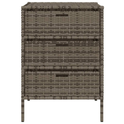 Szafka ogrodowa, szara, 55x59x80 cm, polirattan