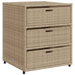 Szafka ogrodowa, beżowa, 55x59x69 cm, polirattan