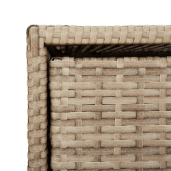 Szafka ogrodowa, beżowa, 55x59x69 cm, polirattan