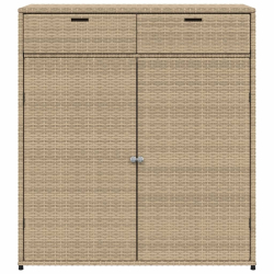 Szafka ogrodowa, beżowa, 105x55x113 cm, polirattan