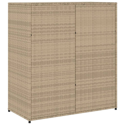 Szafka ogrodowa, beżowa, 105x55x113 cm, polirattan