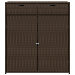 Szafka ogrodowa, brązowa, 105x55x113 cm, polirattan