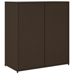 Szafka ogrodowa, brązowa, 105x55x113 cm, polirattan