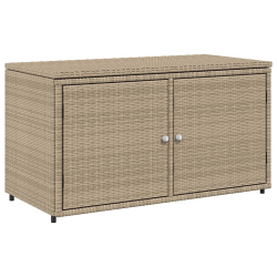 Szafka ogrodowa, beżowa, 110x55x60,5 cm, polirattan