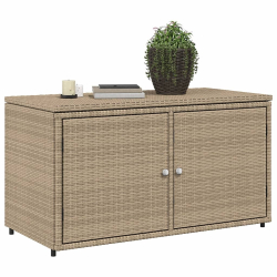 Szafka ogrodowa, beżowa, 110x55x60,5 cm, polirattan