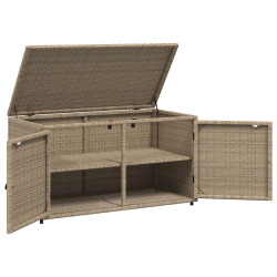 Szafka ogrodowa, beżowa, 110x55x60,5 cm, polirattan