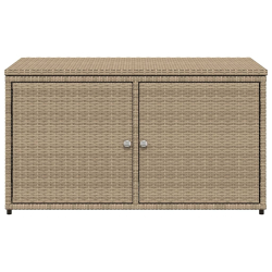 Szafka ogrodowa, beżowa, 110x55x60,5 cm, polirattan