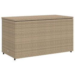 Szafka ogrodowa, beżowa, 110x55x60,5 cm, polirattan