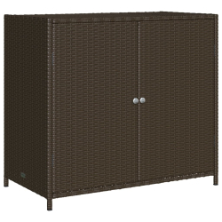 Szafka ogrodowa, brązowa, 83x45x76 cm, polirattan