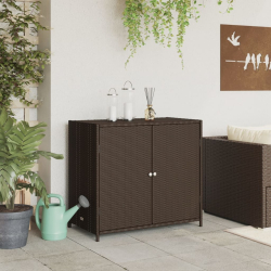 Szafka ogrodowa, brązowa, 83x45x76 cm, polirattan