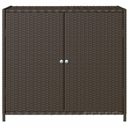 Szafka ogrodowa, brązowa, 83x45x76 cm, polirattan