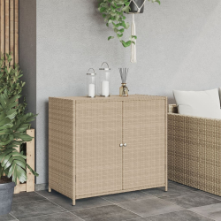 Szafka ogrodowa, beżowa, 83x45x76 cm, polirattan