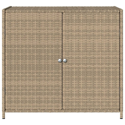 Szafka ogrodowa, beżowa, 83x45x76 cm, polirattan