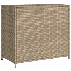 Szafka ogrodowa, beżowa, 83x45x76 cm, polirattan