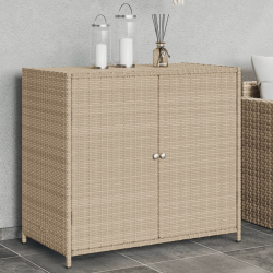 Szafka ogrodowa, beżowa, 83x45x76 cm, polirattan
