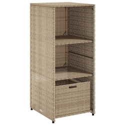 Szafka ogrodowa, beżowa, 50x55x115 cm, polirattan