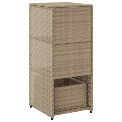 Szafka ogrodowa, beżowa, 50x55x115 cm, polirattan