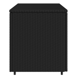 Szafka ogrodowa, czarna, 110x55x60,5 cm, polirattan