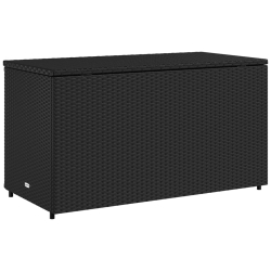 Szafka ogrodowa, czarna, 110x55x60,5 cm, polirattan