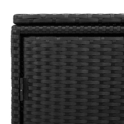 Szafka ogrodowa, czarna, 110x55x60,5 cm, polirattan