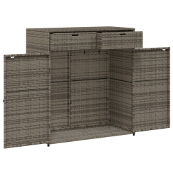 Szafka ogrodowa, szara, 105x55x113 cm, polirattan