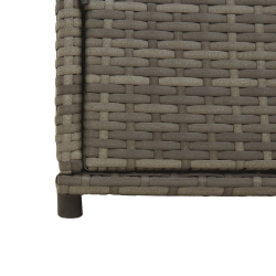 Szafka ogrodowa, szara, 105x55x113 cm, polirattan