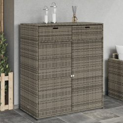 Szafka ogrodowa, szara, 105x55x113 cm, polirattan