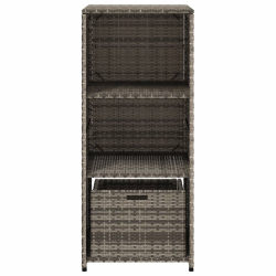 Szafka ogrodowa, szara, 50x55x115 cm, polirattan
