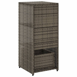 Szafka ogrodowa, szara, 50x55x115 cm, polirattan
