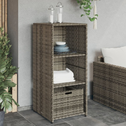 Szafka ogrodowa, szara, 50x55x115 cm, polirattan