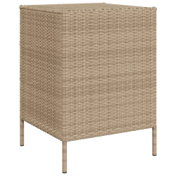 Szafka ogrodowa, beżowa, 55x59x80 cm, polirattan