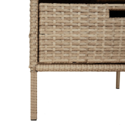 Szafka ogrodowa, beżowa, 55x59x80 cm, polirattan