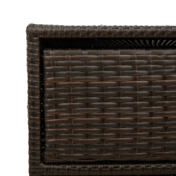 Szafka ogrodowa, brązowa, 55x59x69 cm, polirattan
