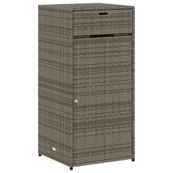 Szafka ogrodowa, szara, 55x55x111 cm,polirattan