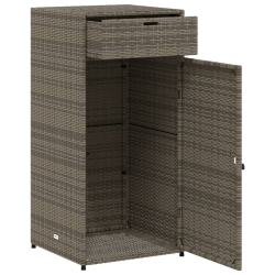 Szafka ogrodowa, szara, 55x55x111 cm,polirattan