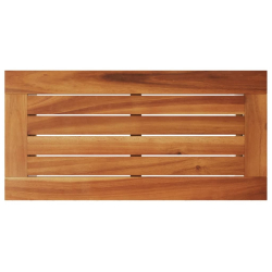 Stolik ogrodowy z drewnianym blatem, beżowy, 58x27,5x55 cm