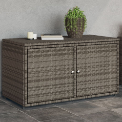 Szafka ogrodowa, szara, 110x55x60,5 cm, polirattan
