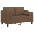 2-osobowa sofa z poduszkami, brązowa, 120 cm, tkanina